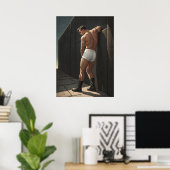 Cinematic man aan de muur poster (Thuiskantoor)