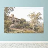 Cinematic Mist Villa, Toledo Spanje Canvas Afdruk (Insitu (Houten vloer))