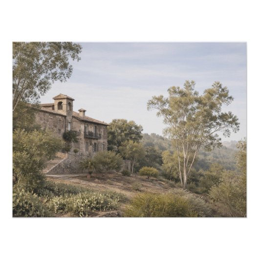 Cinematic Mist Villa, Toledo Spanje Perfect Poster (Voorkant)