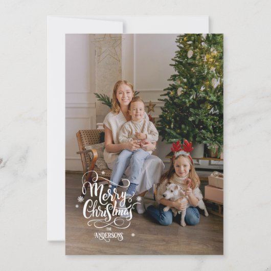 Cinematic Mood Kerstmis Feestdagenkaart (Voorkant)