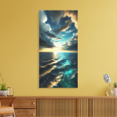 Cinematic Ocean Horizon - Canvas Kunstprint Afdruk (Insitu (Woonkamer))