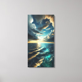 Cinematic Ocean Horizon - Canvas Kunstprint Afdruk