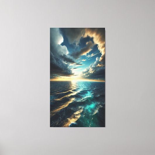 Cinematic Ocean Horizon - Fine Art Canvas Print (Voorkant)
