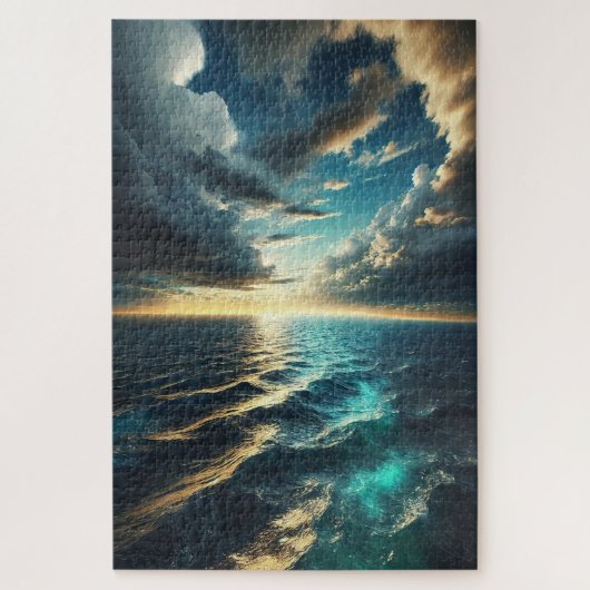 Cinematic Ocean Horizon - Kunstpuzzel Legpuzzel (Verticaal)