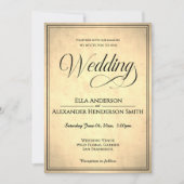 Cinematic Photo Vintage Wedding Invitation  Kaart (Voorkant)