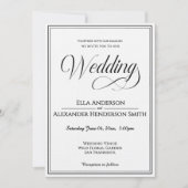 Cinematic Photo Vintage Wedding Invitation Kaart (Voorkant)