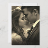 Cinematic Photo Vintage Wedding Invitation Kaart (Achterkant)