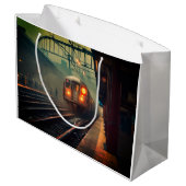 Cinematic Trein Grote Gift Bag Groot Cadeauzakje (Achterkant Gekanteld)