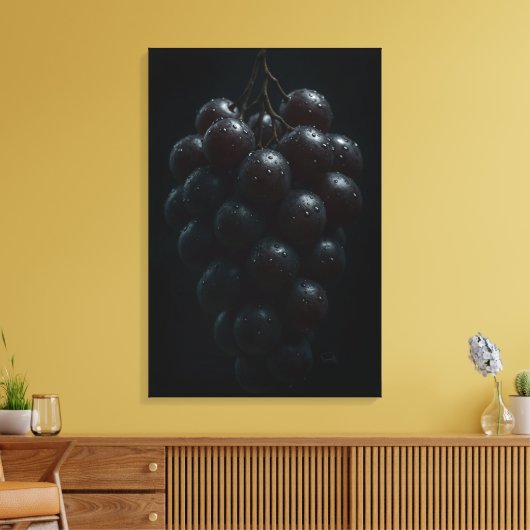 Cinematische druiven Hyper Realistische Macro Stil Canvas Afdruk (Insitu (Woonkamer))