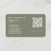 Cinematograaf Fotograaf Sage Modern Visitekaartje (Achterkant)