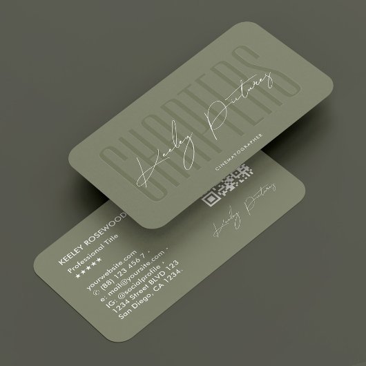 Cinematograaf Fotograaf Sage Modern Visitekaartje