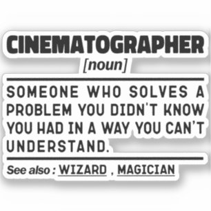 Cinematograaf Zelfstandig naamwoord Film Cameraman Sticker
