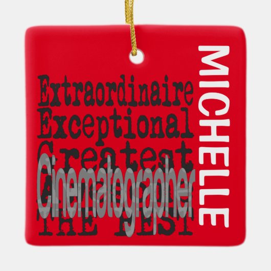 Cinematografe Extraordinaire CUSTOM Keramisch Ornament (Voorkant)