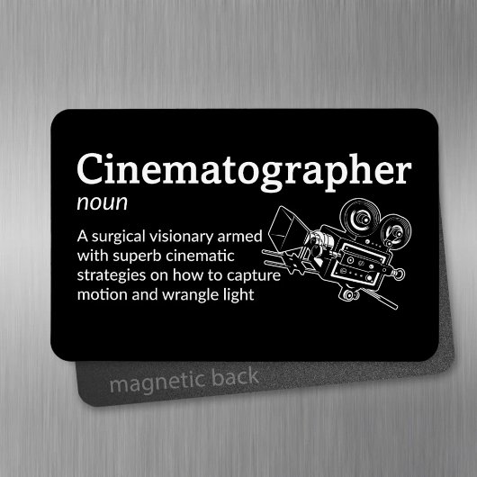 Cinematographer Definitie - Film 4" x 6" Flex Magneet