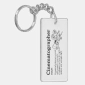 Cinematographer Definitie - Grappige Film Crew Sleutelhanger (Voorkant Links)