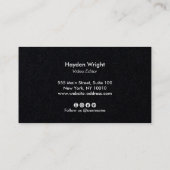 Cinematographer Video Editing Filmmaker Visitekaartje (Achterkant)