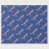 Cinerama (blauw) - Verpakkingspapier Cadeaupapier (Vlak)