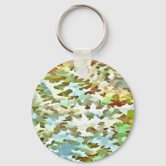 Cineraria Pop Art Sleutelhanger (Voorkant)