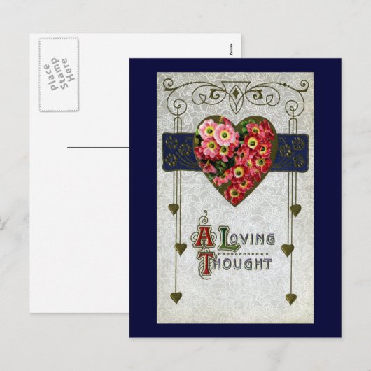 Cinerarias  Valentijn Feestdagenkaart (Voorkant / Achterkant)