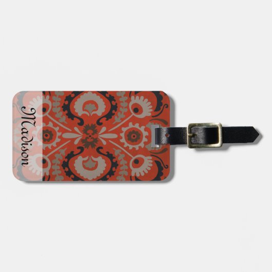 Cinnabar Suzani I Bagagelabel (Voorkant horizontaal)