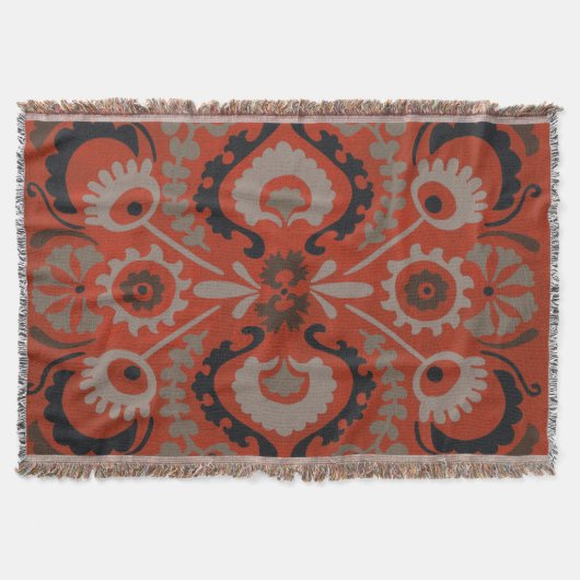 Cinnabar Suzani I Deken (Voorkant)