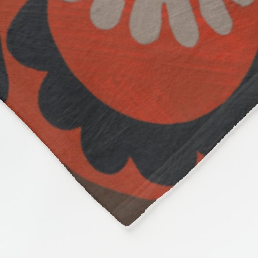 Cinnabar Suzani I Fleece Deken (Hoek)