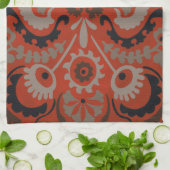 Cinnabar Suzani I Theedoek (Gevouwen)