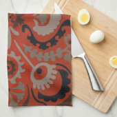 Cinnabar Suzani I Theedoek (Quarter Fold)