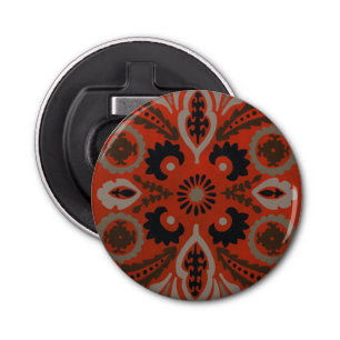 Cinnabar Suzani II Button Flesopener