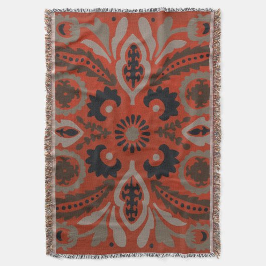 Cinnabar Suzani II Deken (Voorkant Verticaal)