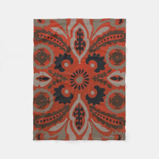 Cinnabar Suzani II Fleece Deken (Voorkant)