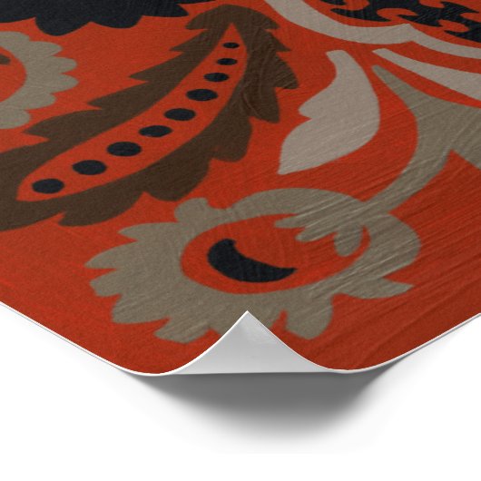 Cinnabar Suzani II Poster (Hoek)