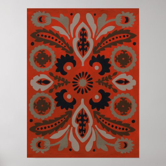 Cinnabar Suzani II Poster (Voorkant)