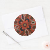 Cinnabar Suzani II Ronde Sticker (Envelop)