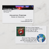 Cinnabar Theater Board of Directors Visitekaartje (Voorkant / Achterkant)