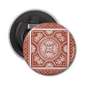 Cinnabar Woodblock IV Button Flesopener (Voorkant)
