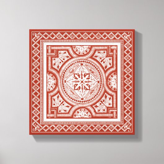 Cinnabar Woodblock IV Canvas Afdruk (Voorkant)