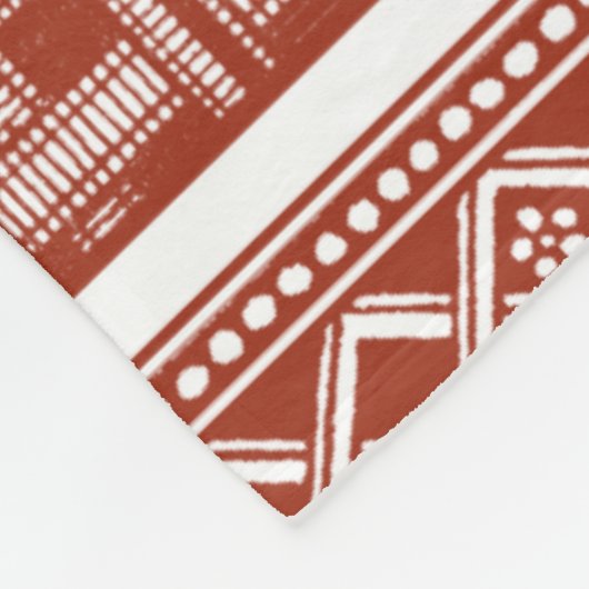 Cinnabar Woodblock IV Fleece Deken (Hoek)