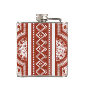 Cinnabar Woodblock IV Heupfles (Achterkant)