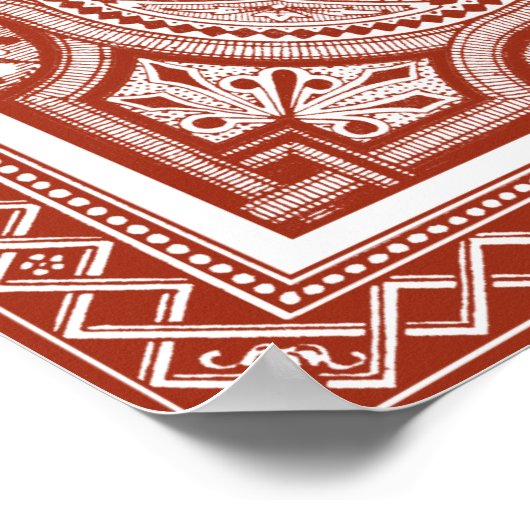 Cinnabar Woodblock IV Poster (Hoek)