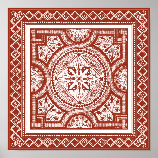 Cinnabar Woodblock IV Poster (Voorkant)