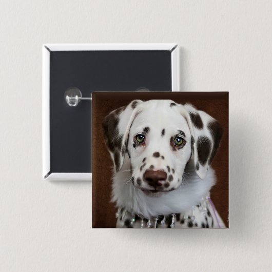 Cinnabon Dalmatian Vierkante Button 5,1 Cm (Voorkant /achterkant)