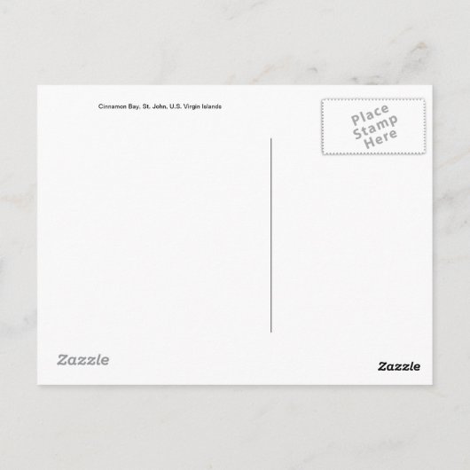Cinnamon Bay, St. John, Amerikaanse Maagdeneilande Briefkaart (Achterkant)