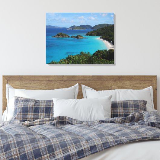 Cinnamon Bay, St. John, Amerikaanse Maagdeneilande Canvas Afdruk (Insitu (Slaapkamer))