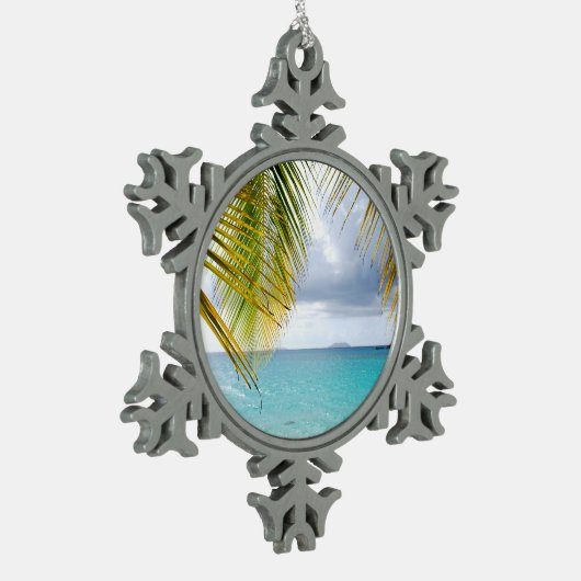 Cinnamon Bay, St. John USVI Tin Sneeuwvlok Ornament (Links)