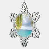 Cinnamon Bay, St. John USVI Tin Sneeuwvlok Ornament (Rechts)