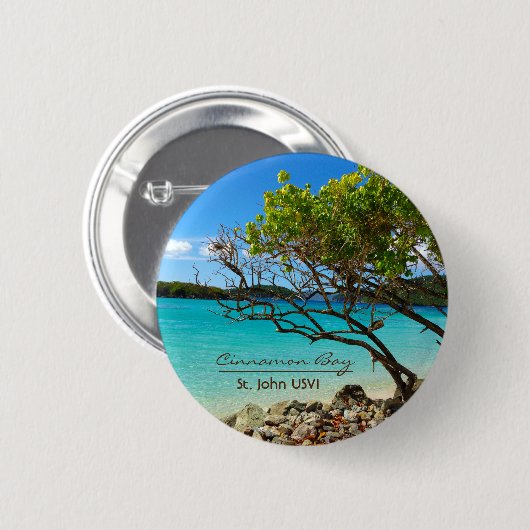 Cinnamon Bay St. John USVI Tropical Pin Button (Voorkant /achterkant)