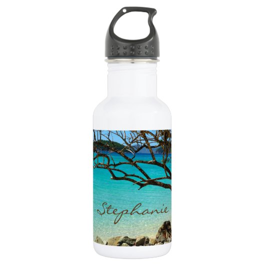 Cinnamon Bay St. John USVI Tropical Water Bottle Waterfles (Voorkant)