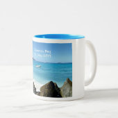 Cinnamon Bay, St. John USVI Tweekleurige Koffiemok (Voorkant rechts)