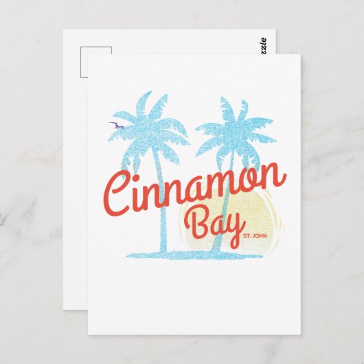 Cinnamon Bay USVI  Beach Magnet Briefkaart (Voorkant / Achterkant)